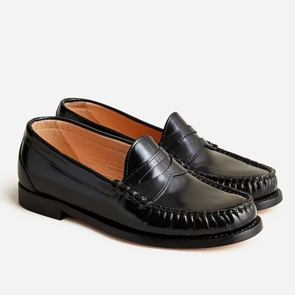 J.Crew Winona Penny Loafers in Black, size 7.